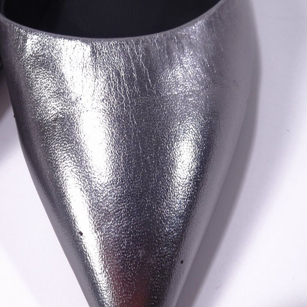 Theory Metallic Leather Mule Pumps 40 NWOB IRRG 595 Sz 40 IRRG - Picture 12 of 16